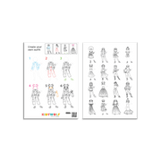 Dubbelzijdig Kidywolf Roze Tekentablet - Kidydraw - Pro Let's draw fashion - Kleuren en tekenen Kidywolf - In den Olifant