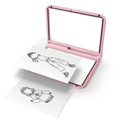 Dubbelzijdig Kidywolf Roze Tekentablet - Kidydraw - Pro Let's draw fashion - Kleuren en tekenen Kidywolf - In den Olifant