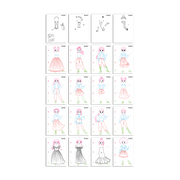 Dubbelzijdig Kidywolf Roze Tekentablet - Kidydraw - Pro Let's draw fashion - Kleuren en tekenen Kidywolf - In den Olifant