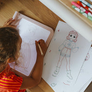 Dubbelzijdig Kidywolf Roze Tekentablet - Kidydraw - Pro Let's draw fashion - Kleuren en tekenen Kidywolf - In den Olifant