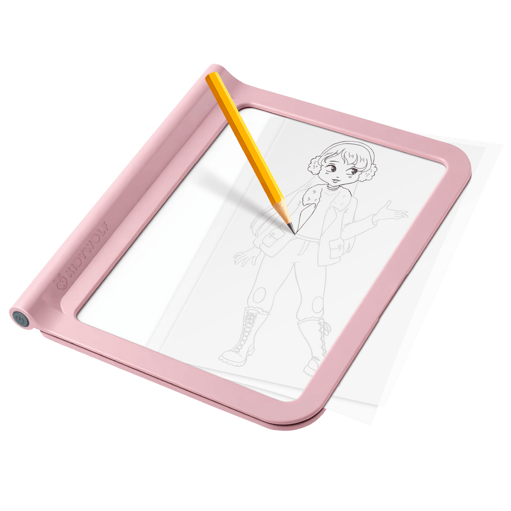 Dubbelzijdig Kidywolf Roze Tekentablet - Kidydraw - Pro Let's draw fashion - Kleuren en tekenen Kidywolf - In den Olifant