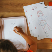 Dubbelzijdig Kidywolf Roze Tekentablet - Kidydraw - Pro Let's draw fashion - Kleuren en tekenen Kidywolf - In den Olifant