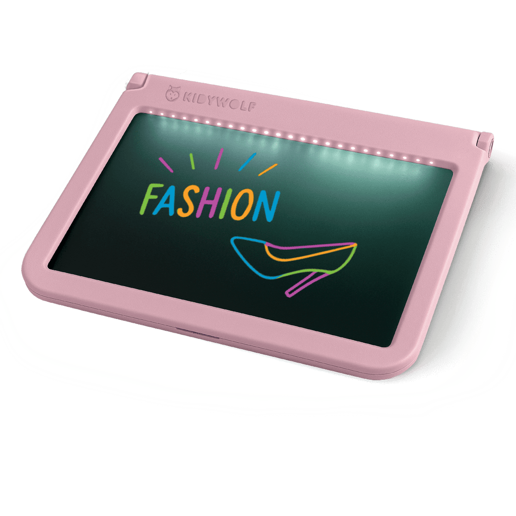 Dubbelzijdig Kidywolf Roze Tekentablet - Kidydraw - Pro Let's draw fashion - Kleuren en tekenen Kidywolf - In den Olifant