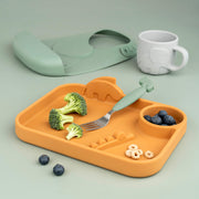 Easy - grip cutlery set Deer friends Green - Bestek en rietjes Done by Deer - In den Olifant