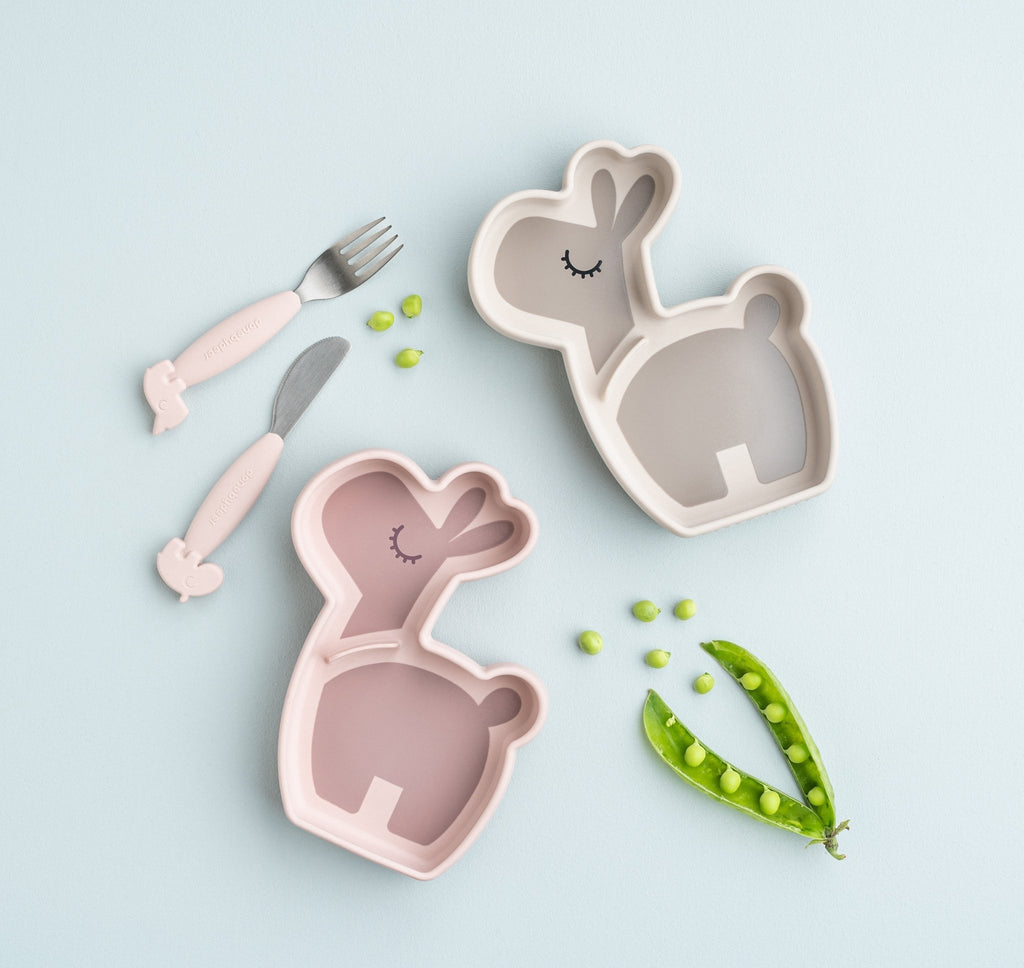 Easy - grip cutlery set Deer friends Powder - Bestek en rietjes Done by Deer - In den Olifant