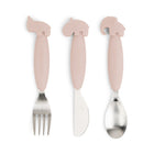 Easy - grip cutlery set Deer friends Powder - Bestek en rietjes Done by Deer - In den Olifant