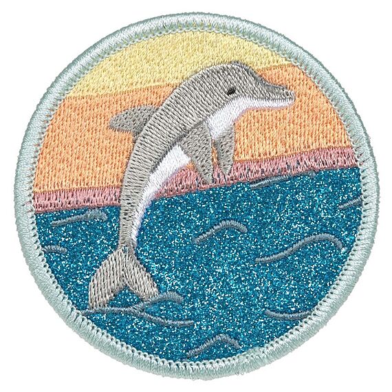 School Patches Set Dolphin Ocean Edition