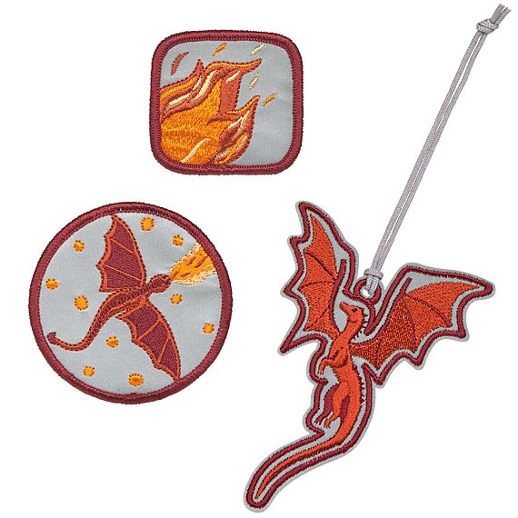 School Patches Set Dragon