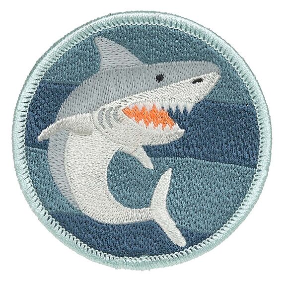 School Patches Set Shark Ocean Edition