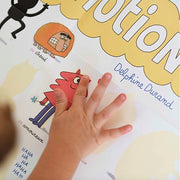 Educatieve Discovery Poster + 43 Stickers How Do You Feel? | 3 - 7 Jaar - Stickers en stickersets Poppik - In den Olifant