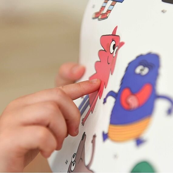 Educatieve Discovery Poster + 43 Stickers How Do You Feel? | 3 - 7 Jaar - Stickers en stickersets Poppik - In den Olifant