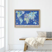 Educatieve Xxl Poster + 200 Stickers Flags | 6 - 12 Jaar - Stickers en stickersets Poppik - In den Olifant