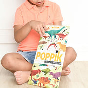 Educatieve Xxl Poster + 32 Stickers Dinosaurs | 5 - 12 Jaar - Stickers en stickersets Poppik - In den Olifant