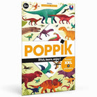 Educatieve Xxl Poster + 32 Stickers Dinosaurs | 5 - 12 Jaar - Stickers en stickersets Poppik - In den Olifant