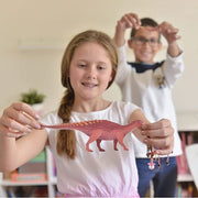 Educatieve Xxl Poster + 32 Stickers Dinosaurs | 5 - 12 Jaar - Stickers en stickersets Poppik - In den Olifant