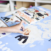 Educatieve Xxl Poster + 42 Stickers Animals Of The World | 5 - 12 Jaar - Stickers en stickersets Poppik - In den Olifant