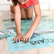 Educatieve Xxl Poster + 59 Stickers Oceans | 6 - 12 Jaar - Stickers en stickersets Poppik - In den Olifant