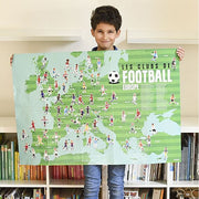 Educatieve Xxl Poster + 60 Stickers Football | 6 - 12 Jaar - Stickers en stickersets Poppik - In den Olifant