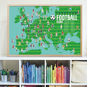 Educatieve Xxl Poster + 60 Stickers Football | 6 - 12 Jaar - Stickers en stickersets Poppik - In den Olifant