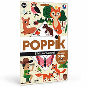 Educatieve Xxl Poster + 60 Stickers Woodland | 7 - 12 Jaar - Stickers en stickersets Poppik - In den Olifant