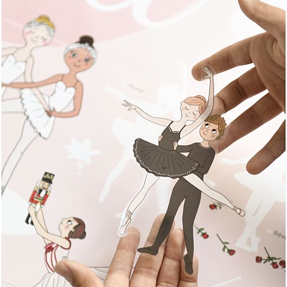 Educatieve Xxl Poster + 64 Stickers Dance | 5 - 12 Jaar - Stickers en stickersets Poppik - In den Olifant