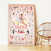 Educatieve Xxl Poster + 64 Stickers Dance | 5 - 12 Jaar - Stickers en stickersets Poppik - In den Olifant