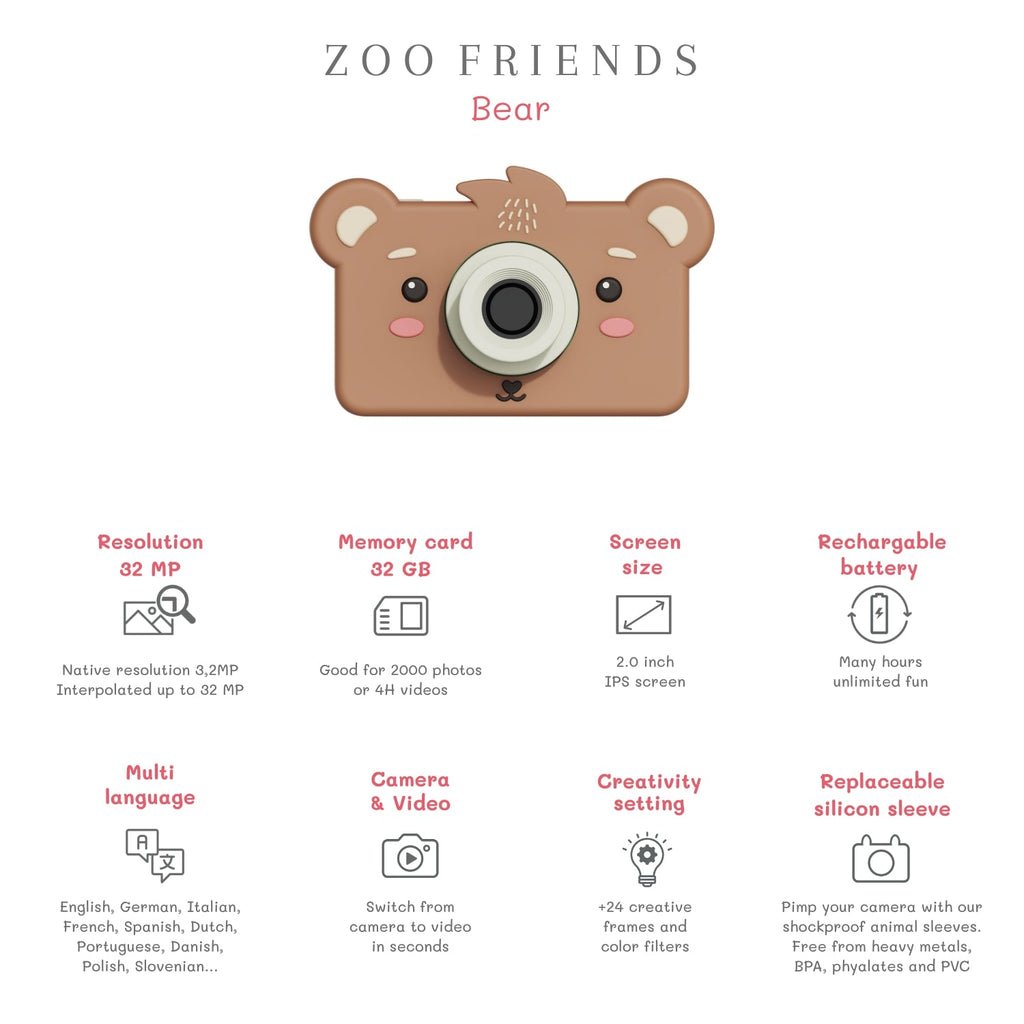 Eerste fotocamera - Zoo Friends Bear - Camera's The Zoo Family - In den Olifant