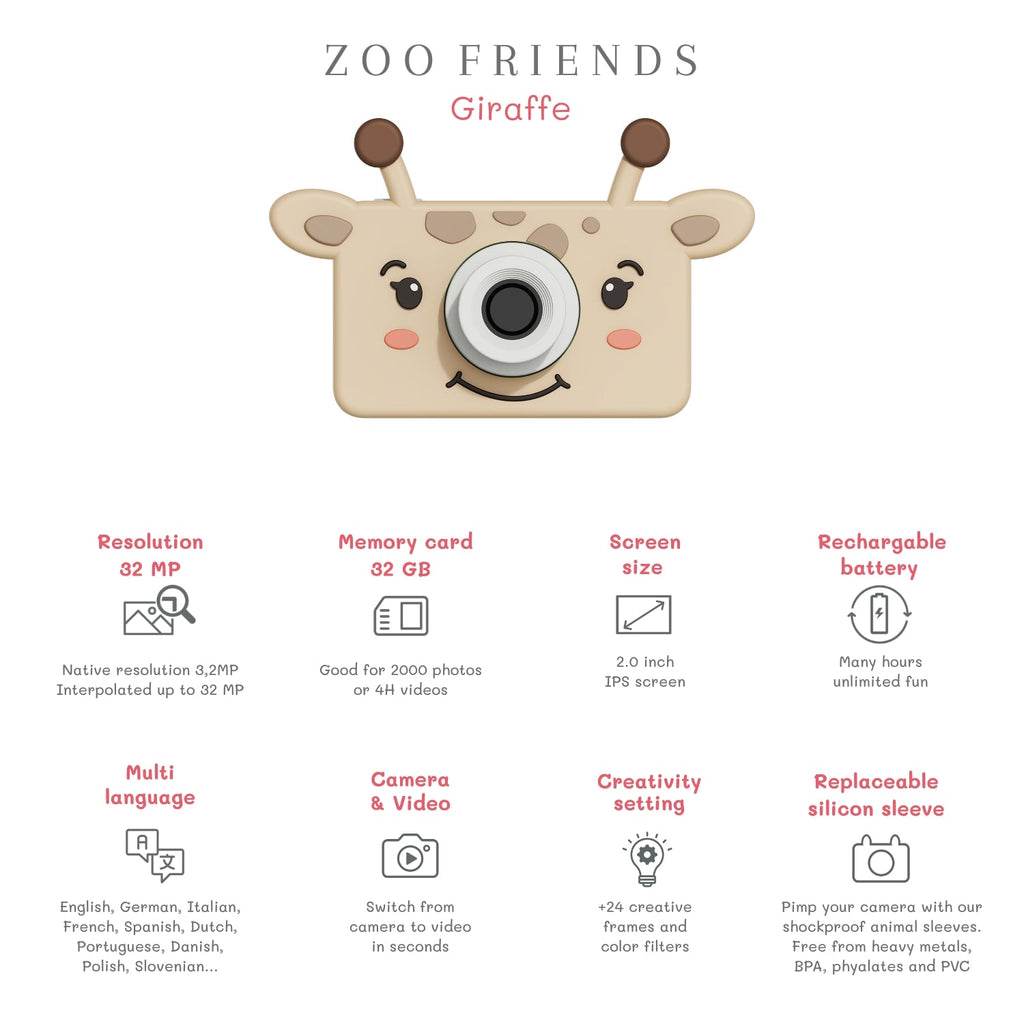 Eerste fotocamera Zoo Friends Giraffe - Camera's The Zoo Family - In den Olifant