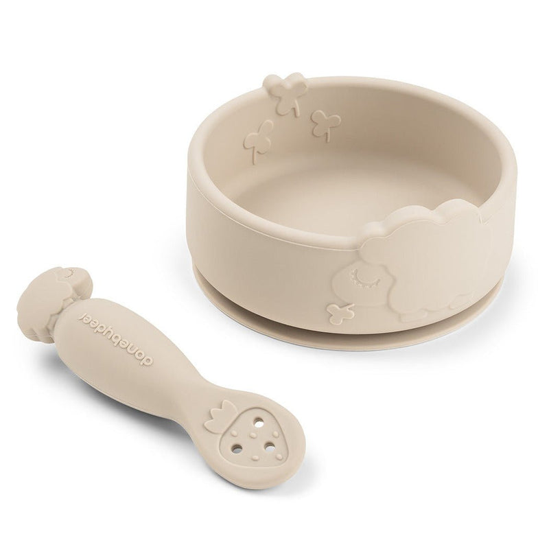 Eetset Stick&Stay learning meal set Sheepy Sand - Aan tafel Done by Deer - In den Olifant