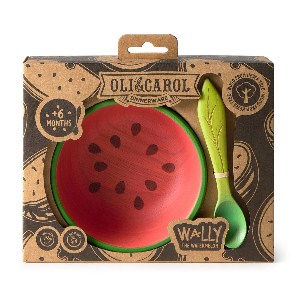 Eetset Wally the Watermelon Plate & Spoon Set - Aan tafel Oli&Carol - In den Olifant