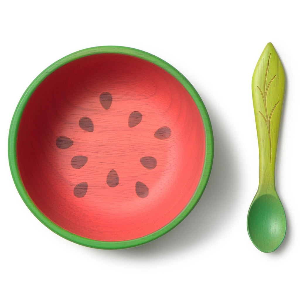 Eetset Wally the Watermelon Plate & Spoon Set - Aan tafel Oli&Carol - In den Olifant