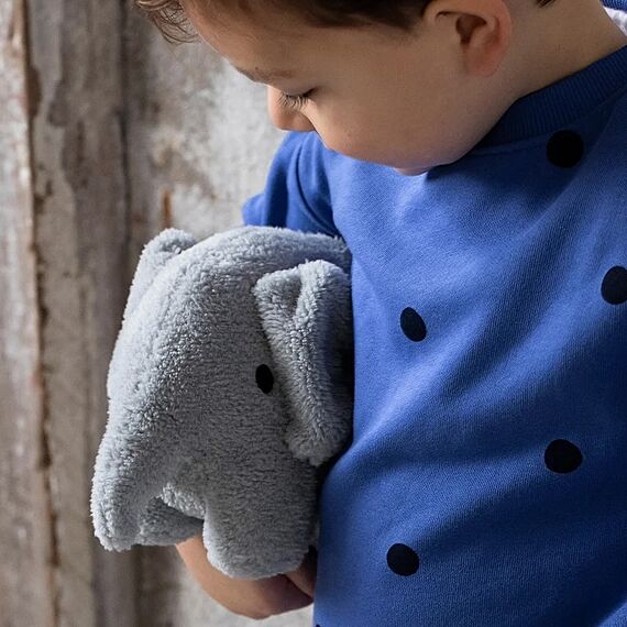 Elephant Terry Light Grey - 23 cm - Wilde dieren Bon Ton Toys - In den Olifant