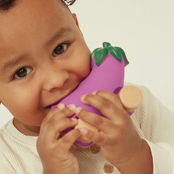 Speelgoedvoertuig | Emma The Eggplant Baby Car Toy