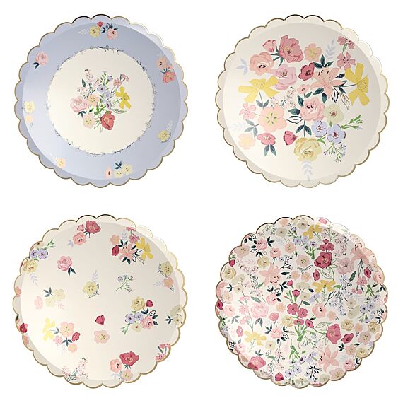 English Garden Dinner Plates - Feestbordjes Meri Meri - In den Olifant