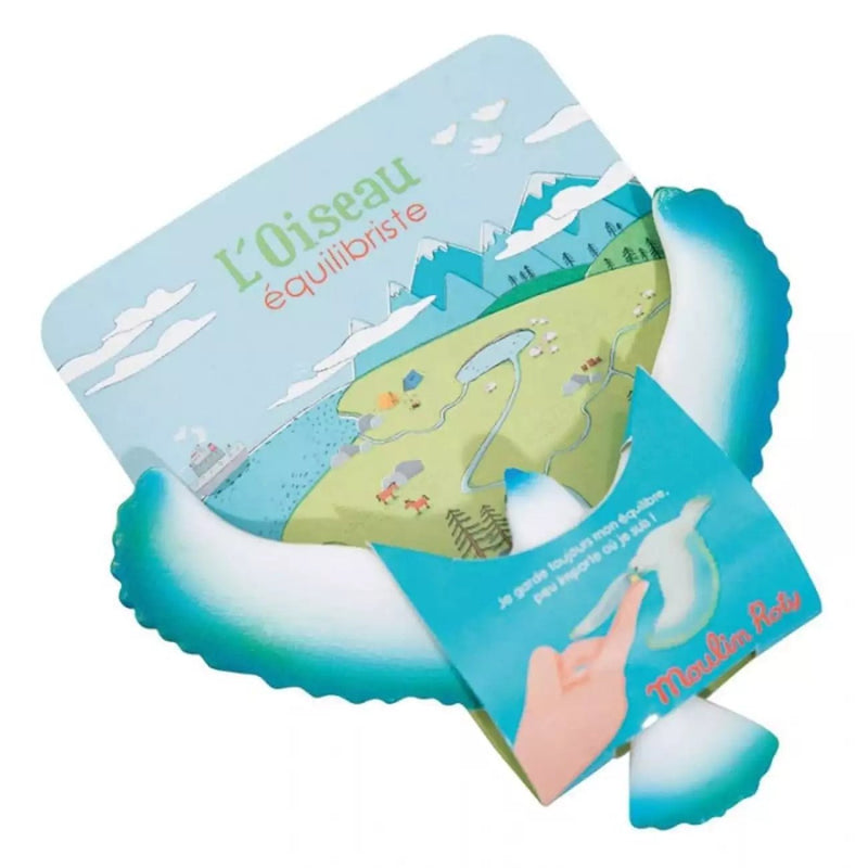 Evenwichtsvogel blauw Les petites merveilles - Kleine cadeautjes Moulin Roty - In den Olifant