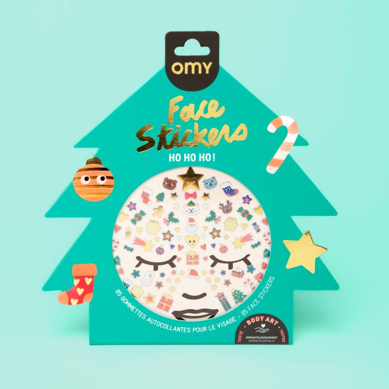 Face Stickers - Ho ho ho - Kinderschmink en tattoos Omy - In den Olifant
