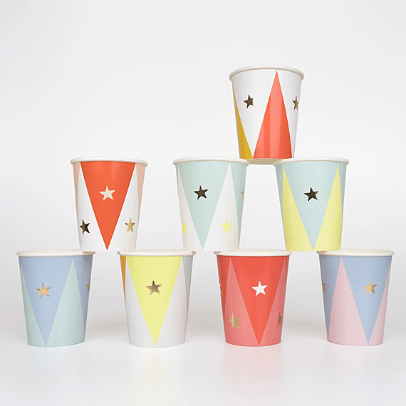 Feestbekers Circus Cups - Set Van 8