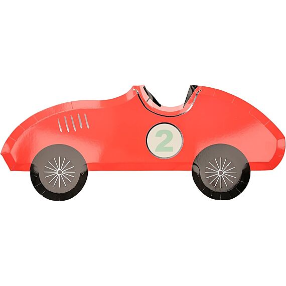 Feestborden Race Car Plates - Set Van 8 - Feestbordjes Meri Meri - In den Olifant