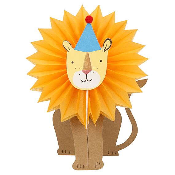 Feestkaart Honeycomb Lion Card - Feestkaarten Meri Meri - In den Olifant