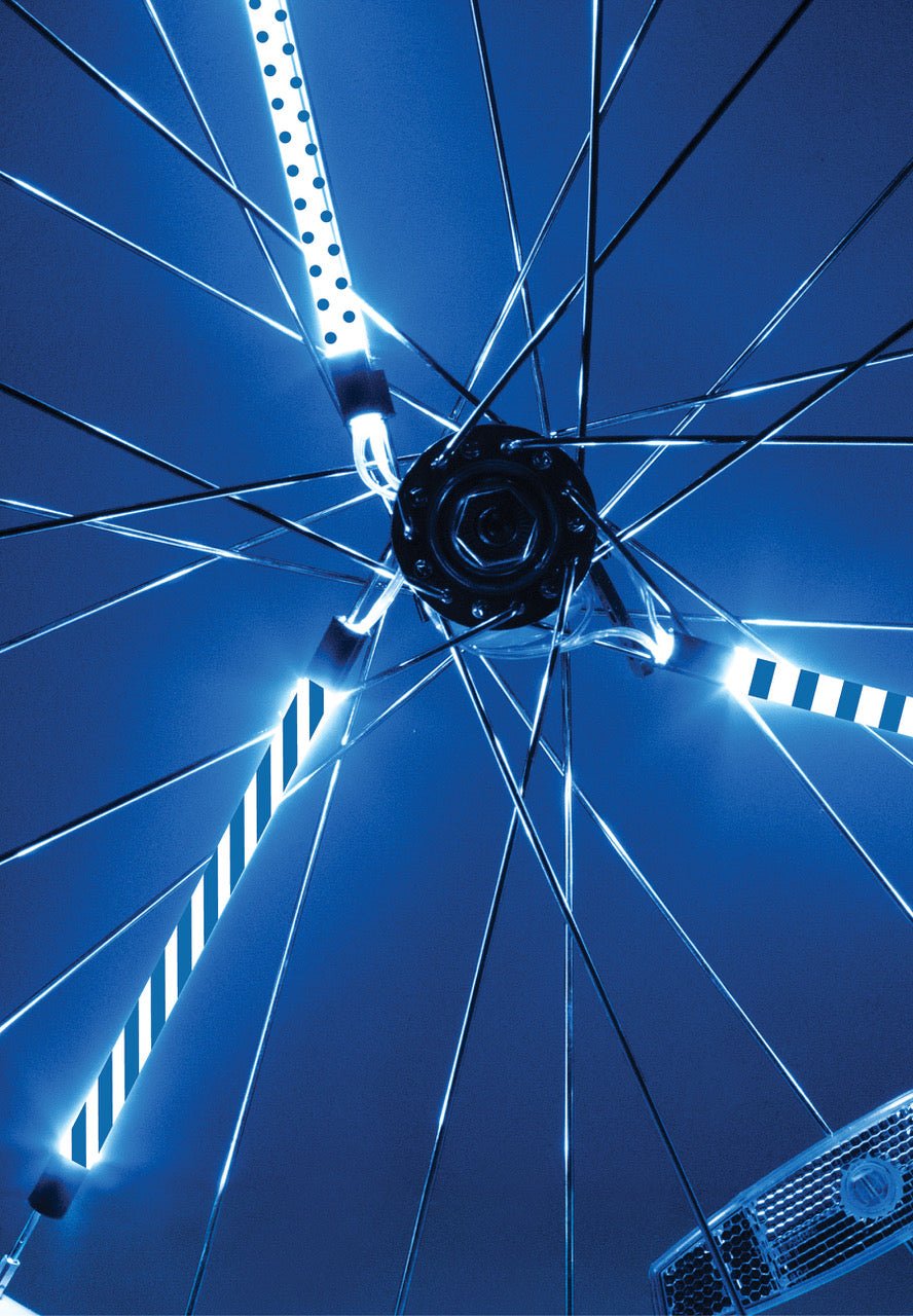 Fietsaccessoire Spaaklichtjes Spoke Tube Light - Blue Pattern - Fietsaccessoires Brightz - In den Olifant