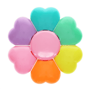Flower shaped highlighter set - Flower Power - Schrijfwaren REX London - In den Olifant