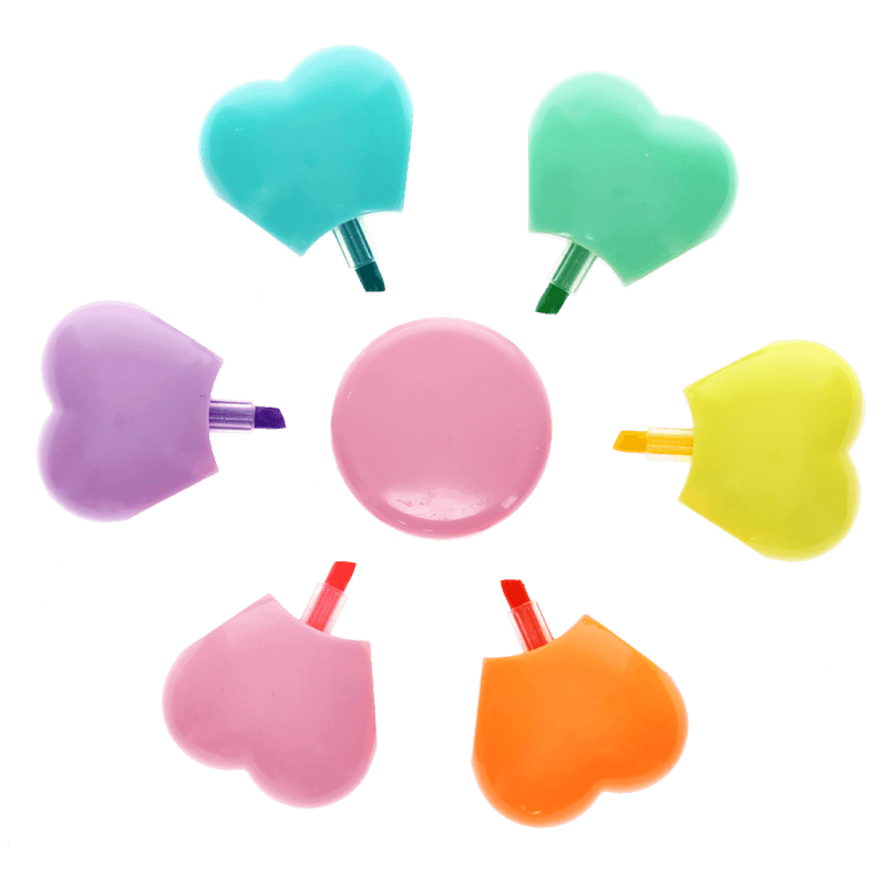 Flower shaped highlighter set - Flower Power - Schrijfwaren REX London - In den Olifant