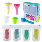 Fluffy Sand Ice Cream Shop - 4 kleuren speelzand en accessoires - Speelzand Tuban - In den Olifant