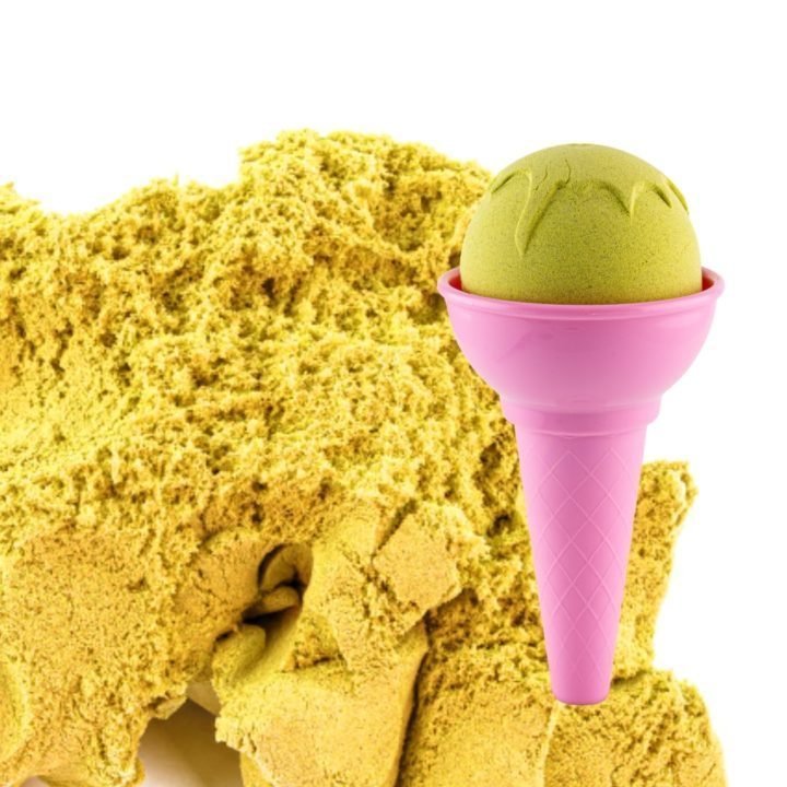 Fluffy Sand Ice Cream Shop - 4 kleuren speelzand en accessoires - Speelzand Tuban - In den Olifant