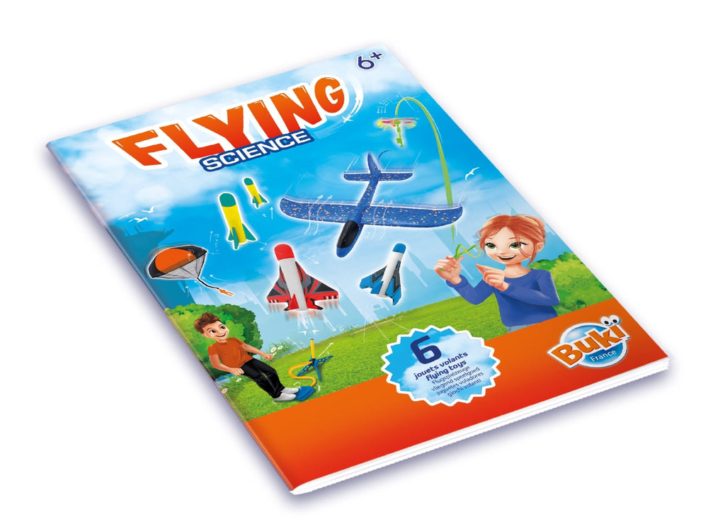 Flying Science - STEM vliegset met voetpomp - STEM speelgoed Buki - In den Olifant