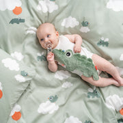 Fopspeendoekje - Cozy friend Croco Green - fopspeenkettingen Done by Deer - In den Olifant