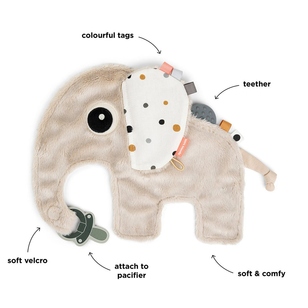 Fopspeendoekje - Cozy friend Elphee Sand - Knuffeldoekjes Done by Deer - In den Olifant
