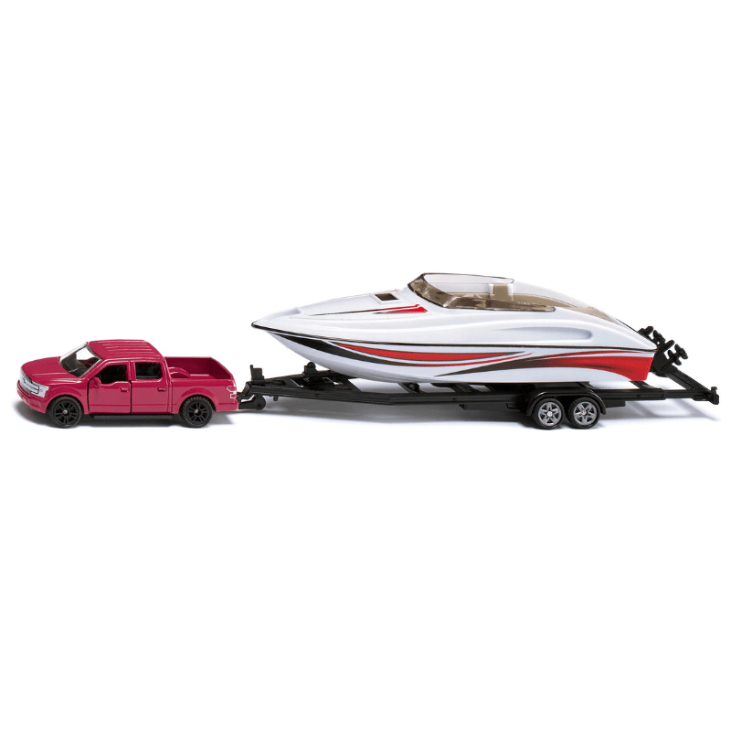 Ford F150 met speedboot 1:55 - Auto's en voertuigen Siku - In den Olifant