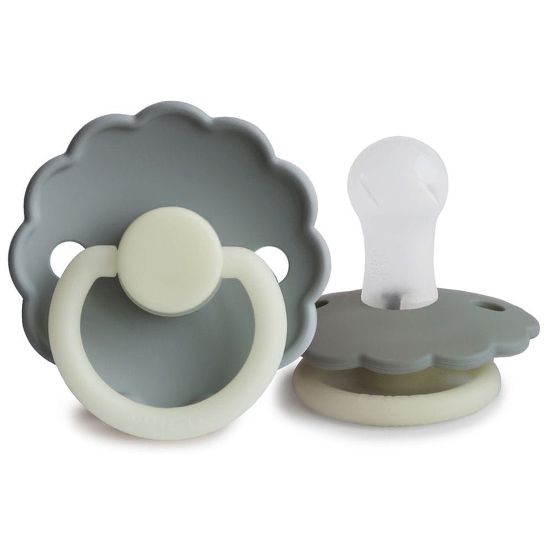 Frigg Silicone Fopspenen Daisy Night French grey & Portobello - Set van 2