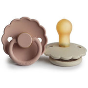 Frigg Daisy Fopspenen Latex Cream/Blush - Set Van 2 - Fopspeentjes Frigg - In den Olifant